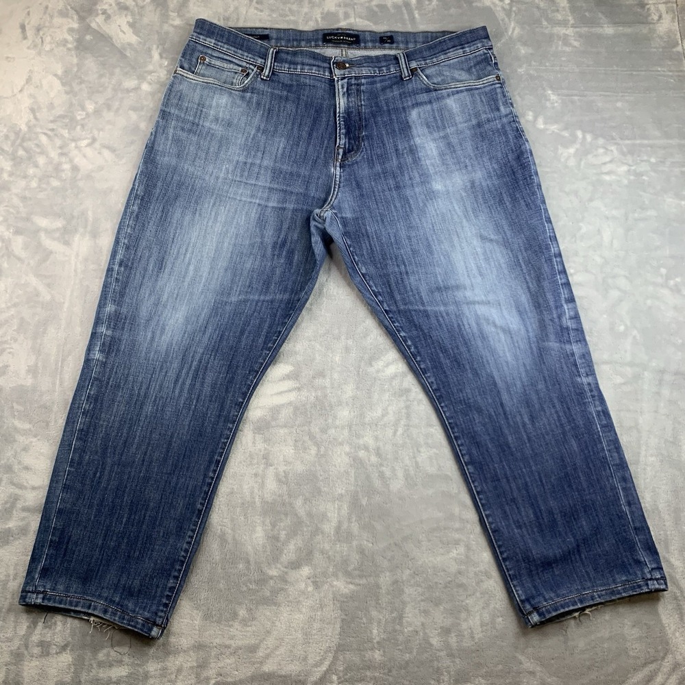 Lucky Brand 221 Mens Size 40x30 Straight Leg Denim Jeans‎ Blue Stretch